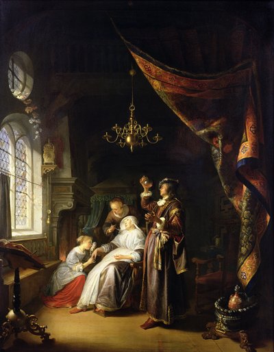 The Dropsical Woman by Gerrit Dou